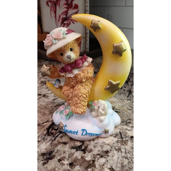 Bainbridge Bears Collection Figurine Faye “Sweet Dreams” Half Moon Teddy Stars - Picture 2 of 9